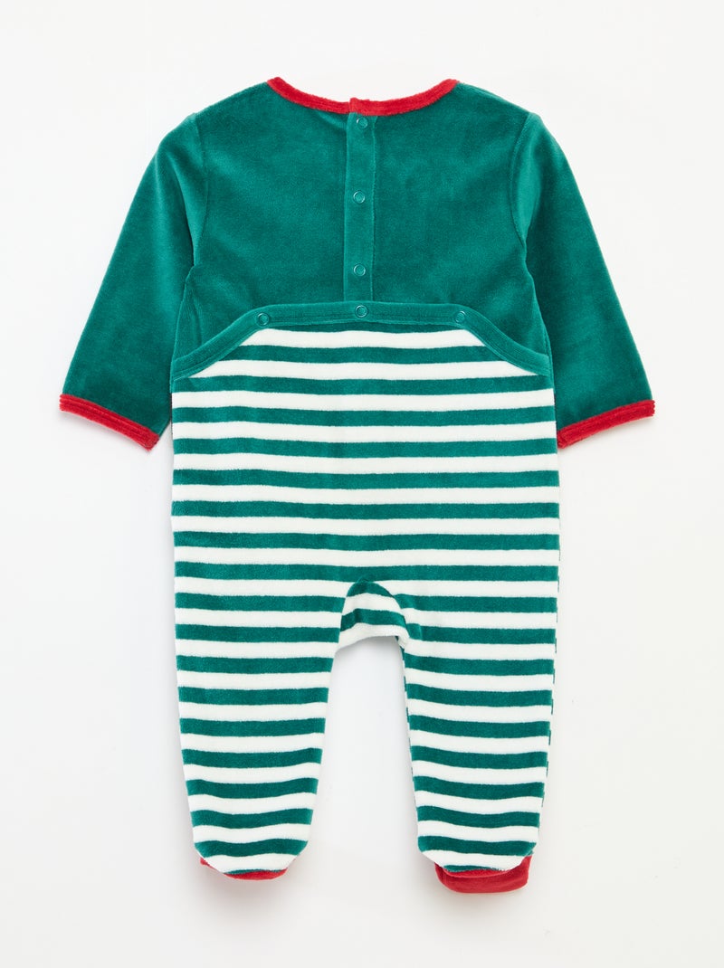 Conjunto pijama + gorro Navidad Verde - Kiabi