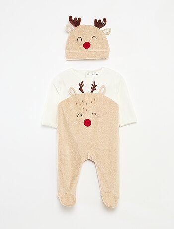 Conjunto pijama + gorro de Navidad