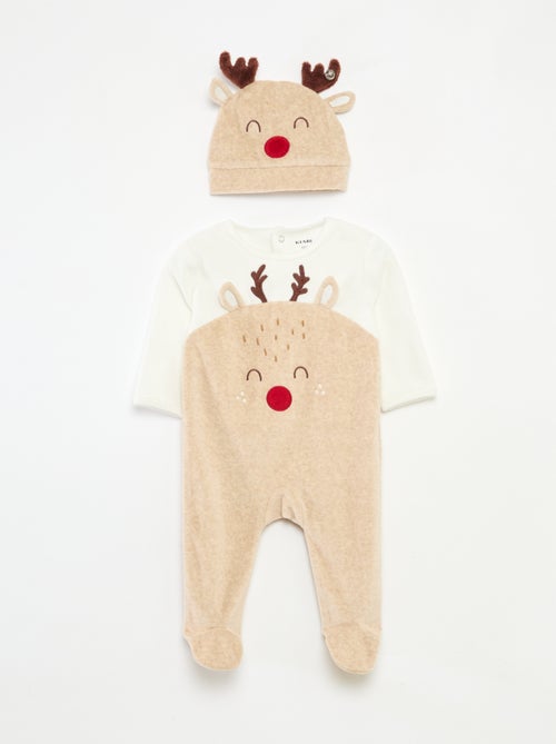 Conjunto pijama + gorro Navideño - Kiabi