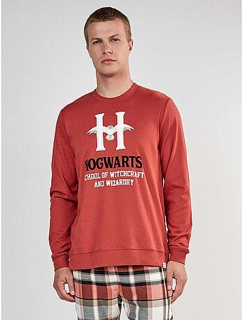 Conjunto pijama hombre de harry potter con pantalón de cuadros