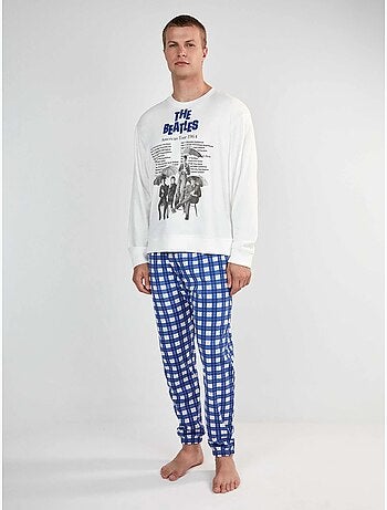 Conjunto pijama hombre the beatles con pantalón de rayas