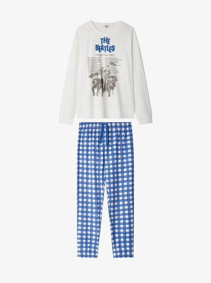 Conjunto pijama hombre the beatles con pantalón de rayas Crudo - Kiabi