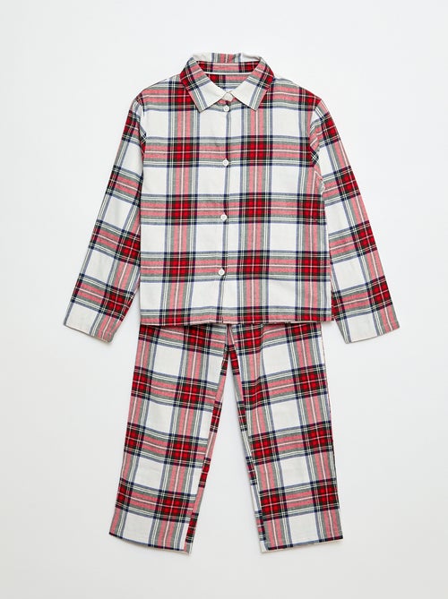 Conjunto pijama largo camisa + pantalón - 2 piezas - Kiabi