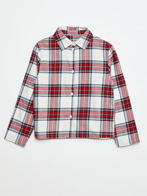 Conjunto pijama largo camisa + pantalón - 2 piezas - Kiabi