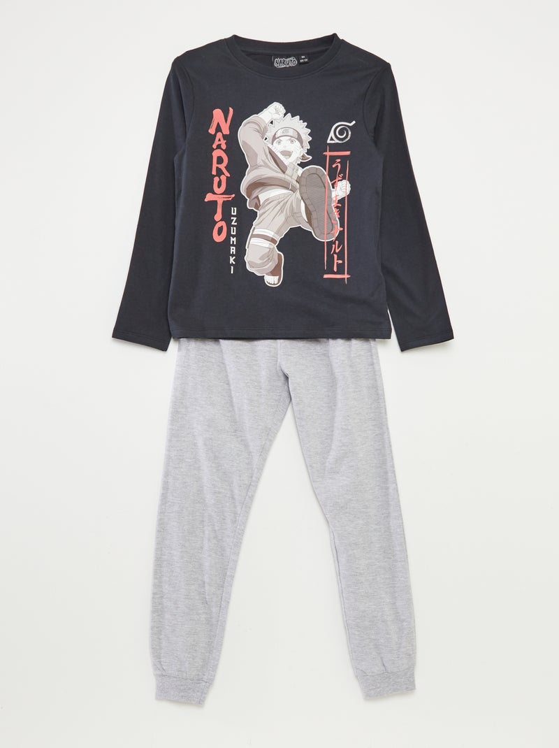 Conjunto pijama largo 'Naruto' camiseta + pantalón - 2 piezas GRIS - Kiabi