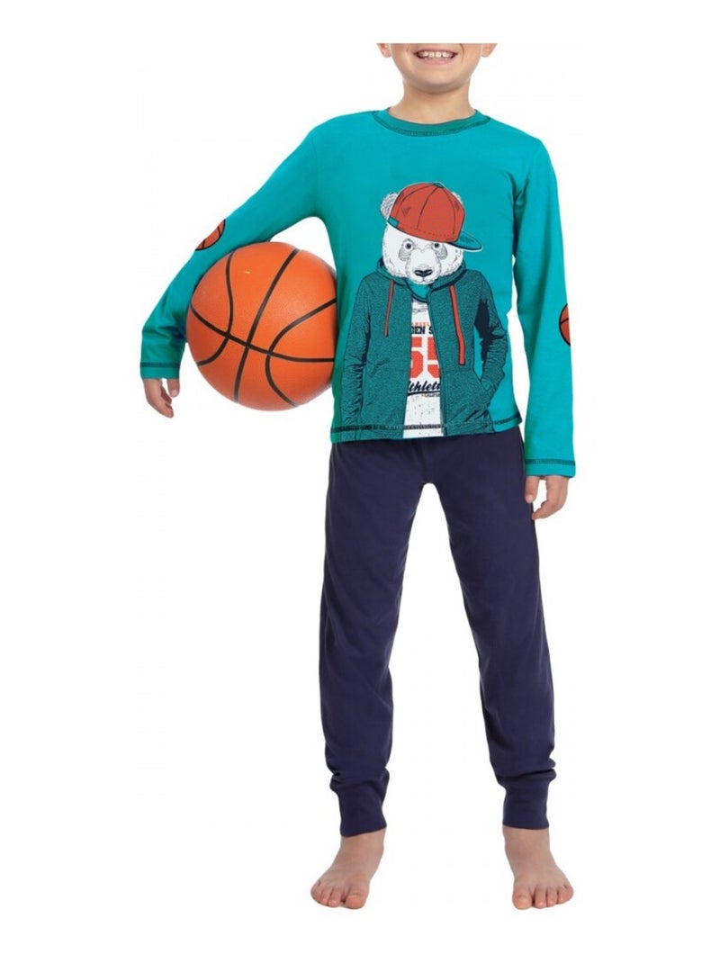 Conjunto Pijama Largo Niño Azul - Kiabi