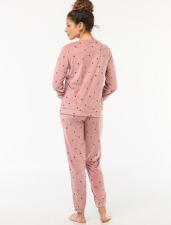 Conjunto de pijama largo polar camiseta + pantalón - 2 piezas