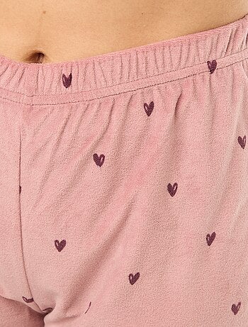 Conjunto de pijama largo polar camiseta + pantalón - 2 piezas