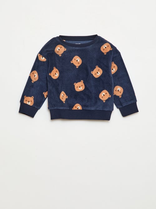 Conjunto pijama polar: camiseta + pantalón - Kiabi