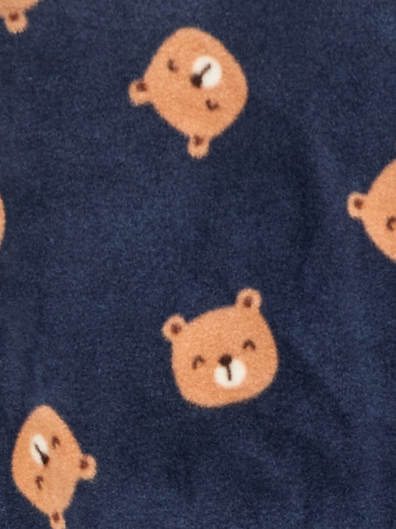 Conjunto pijama polar: camiseta + pantalón Azul - Kiabi