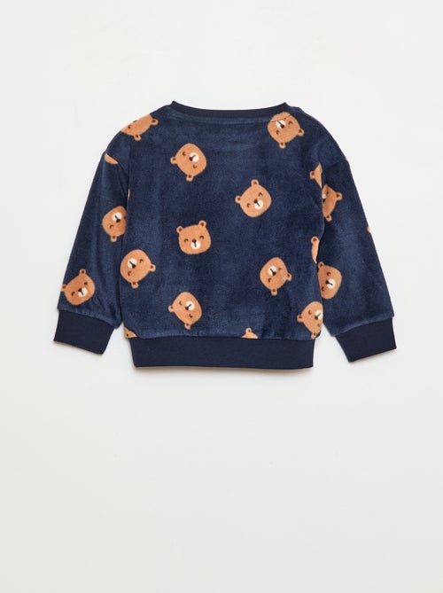 Conjunto pijama polar: camiseta + pantalón - Kiabi