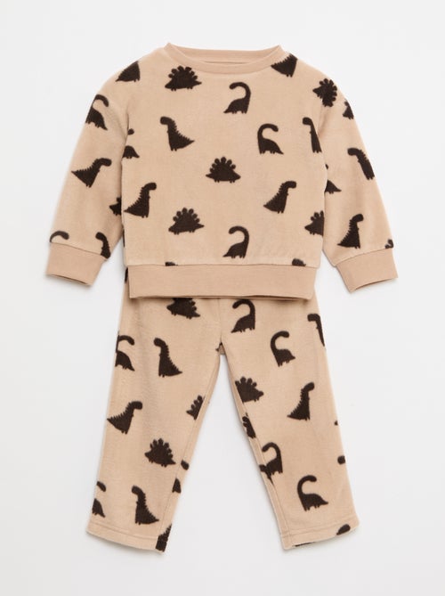 Conjunto pijama polar: camiseta + pantalón - Kiabi