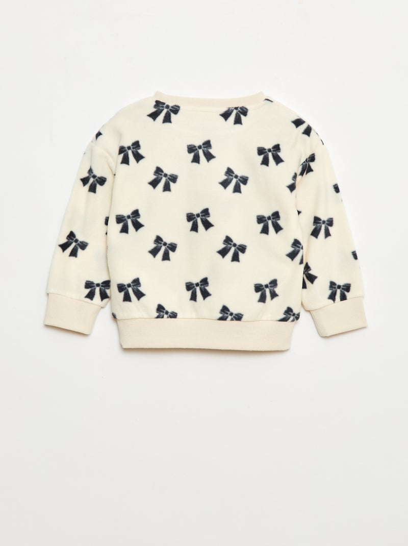 Conjunto pijama polar: camiseta + pantalón Blanco - Kiabi