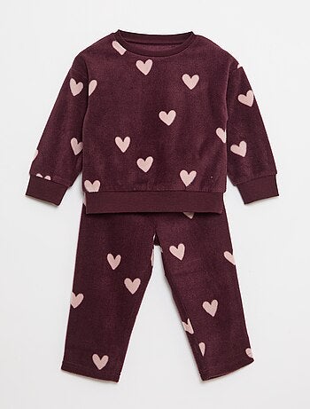 Conjunto pijama polar: camiseta + pantalón