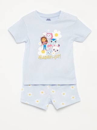 Conjunto pijama short + camiseta 'La casa de muñecas de Gabby' - 2 piezas