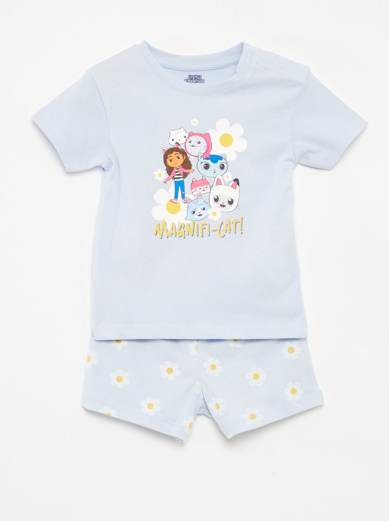 Conjunto pijama short + camiseta 'La casa de muñecas de Gabby' - 2 piezas AZUL - Kiabi