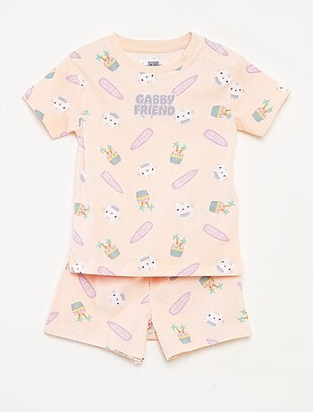 Conjunto pijama short + camiseta 'La casa de muñecas de Gabby' - 2 piezas