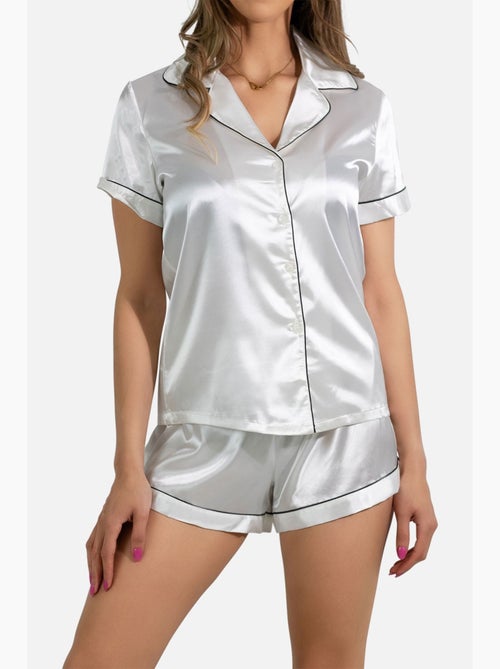 Conjunto pijama-short de satén fluido Kebello - Kiabi