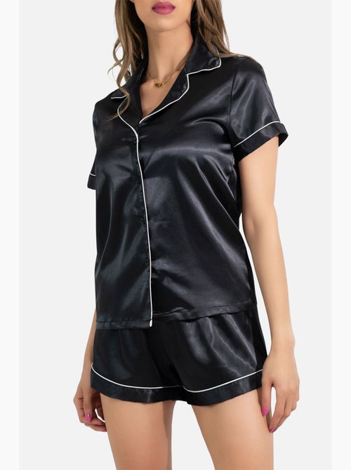 Conjunto pijama-short de satén fluido Kebello - Kiabi