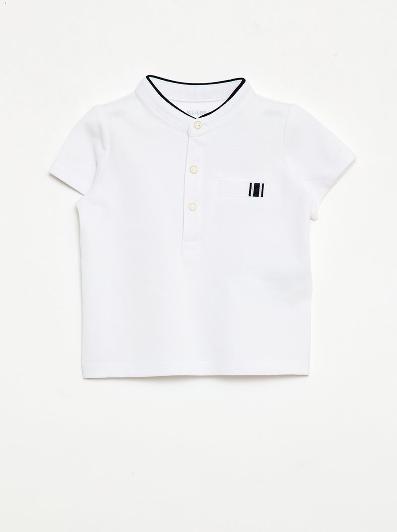 Conjunto polo + pantalón corto - 2 piezas Blanco - Kiabi