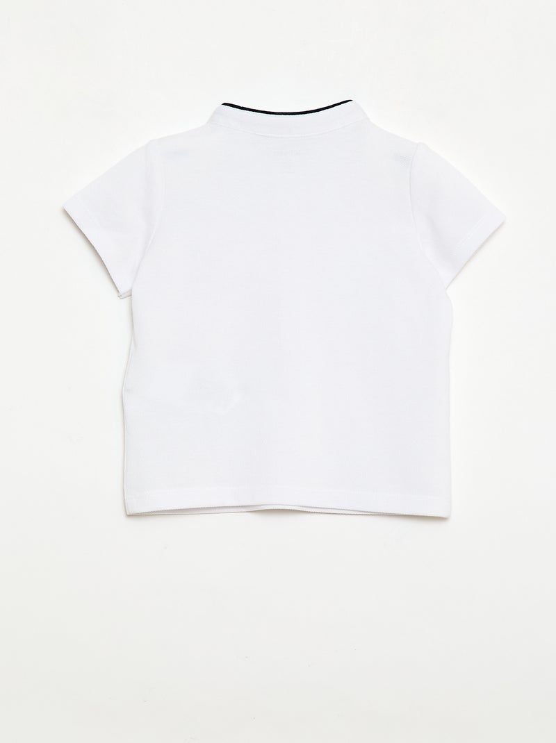 Conjunto polo + pantalón corto - 2 piezas Blanco - Kiabi