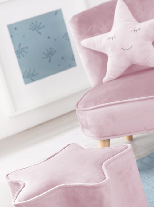 Conjunto sillón + puff + cojín decorativo forma estrella 'Roba lil sofa' - Kiabi