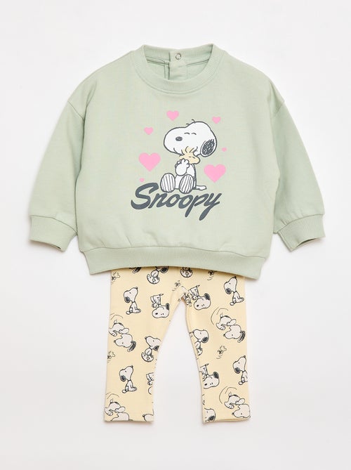 Conjunto 'Snoopy' 2 piezas Sudadera + legging - Kiabi
