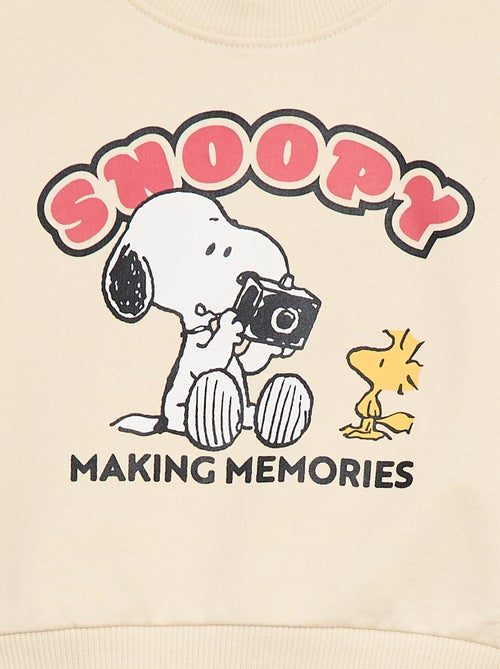 Conjunto 'Snoopy' de 2 piezas sudadera + pantalón corto - Kiabi