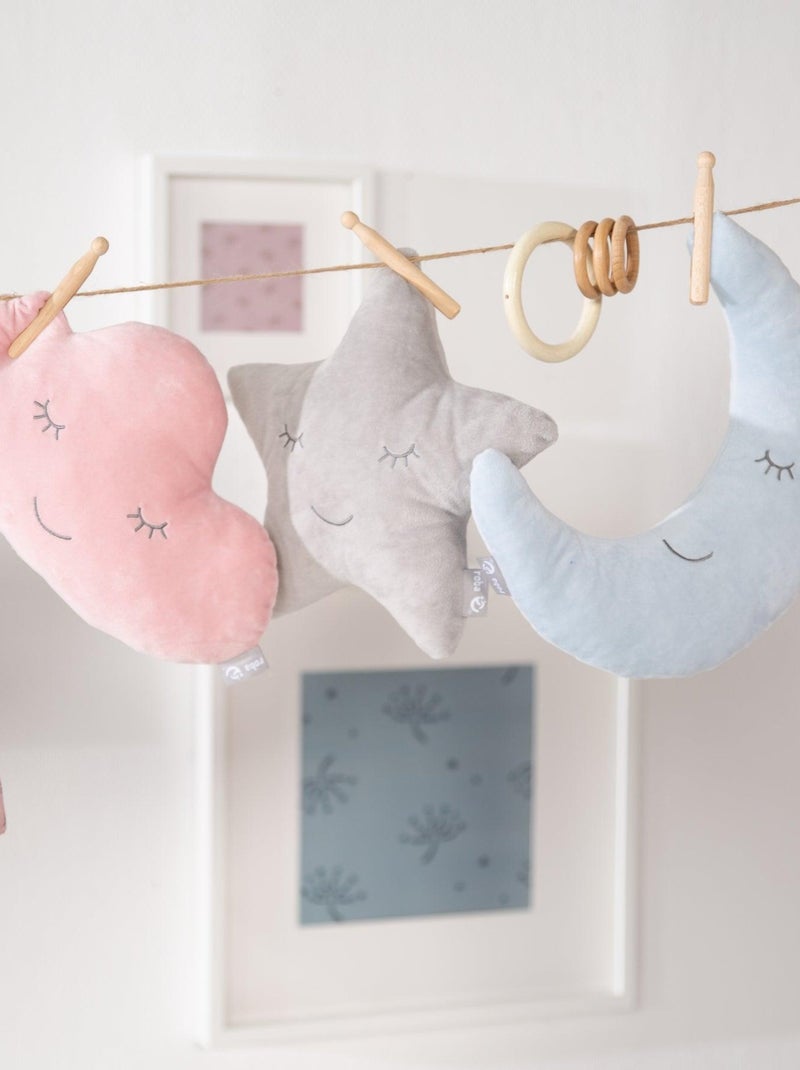 Conjunto sofá infantil + puff + cojín estrella 'Roba lil sofa' Azul claro - Kiabi