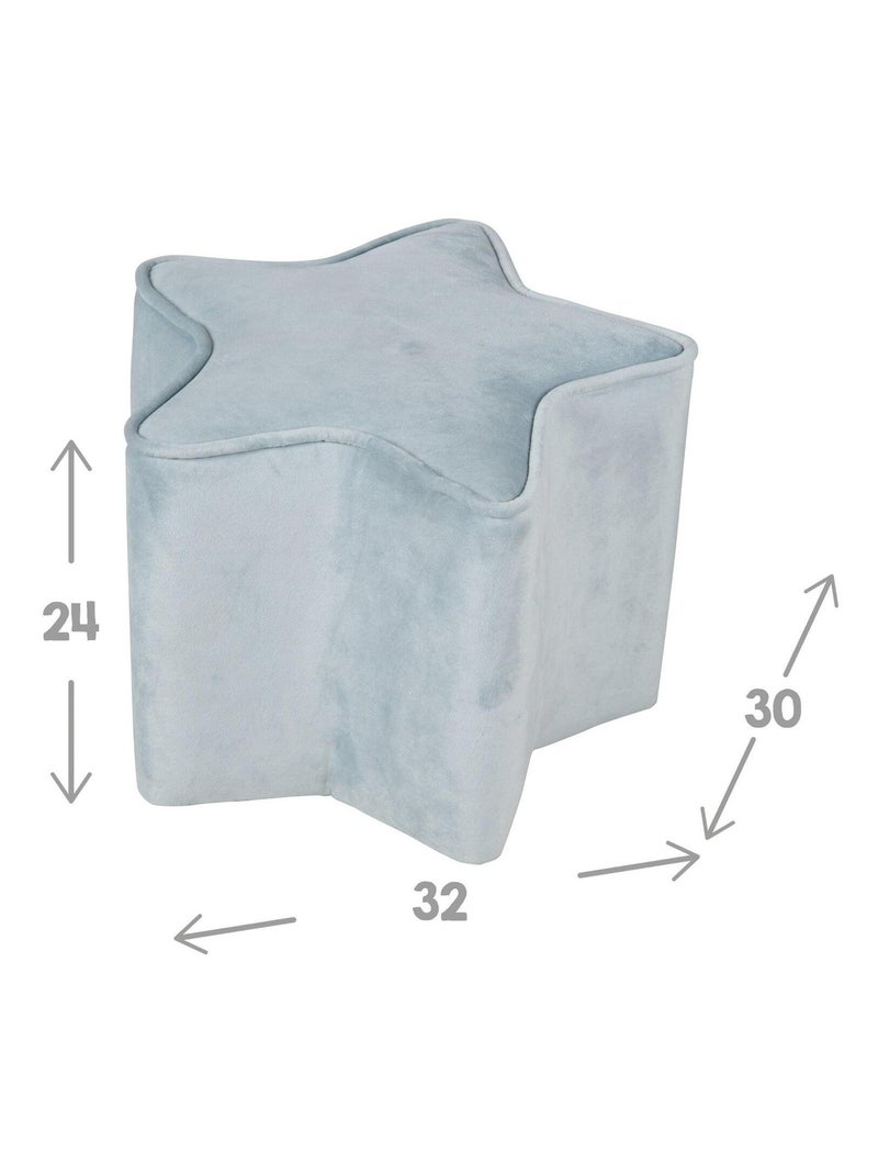 Conjunto sofá infantil + puff + cojín estrella 'Roba lil sofa' Azul claro - Kiabi