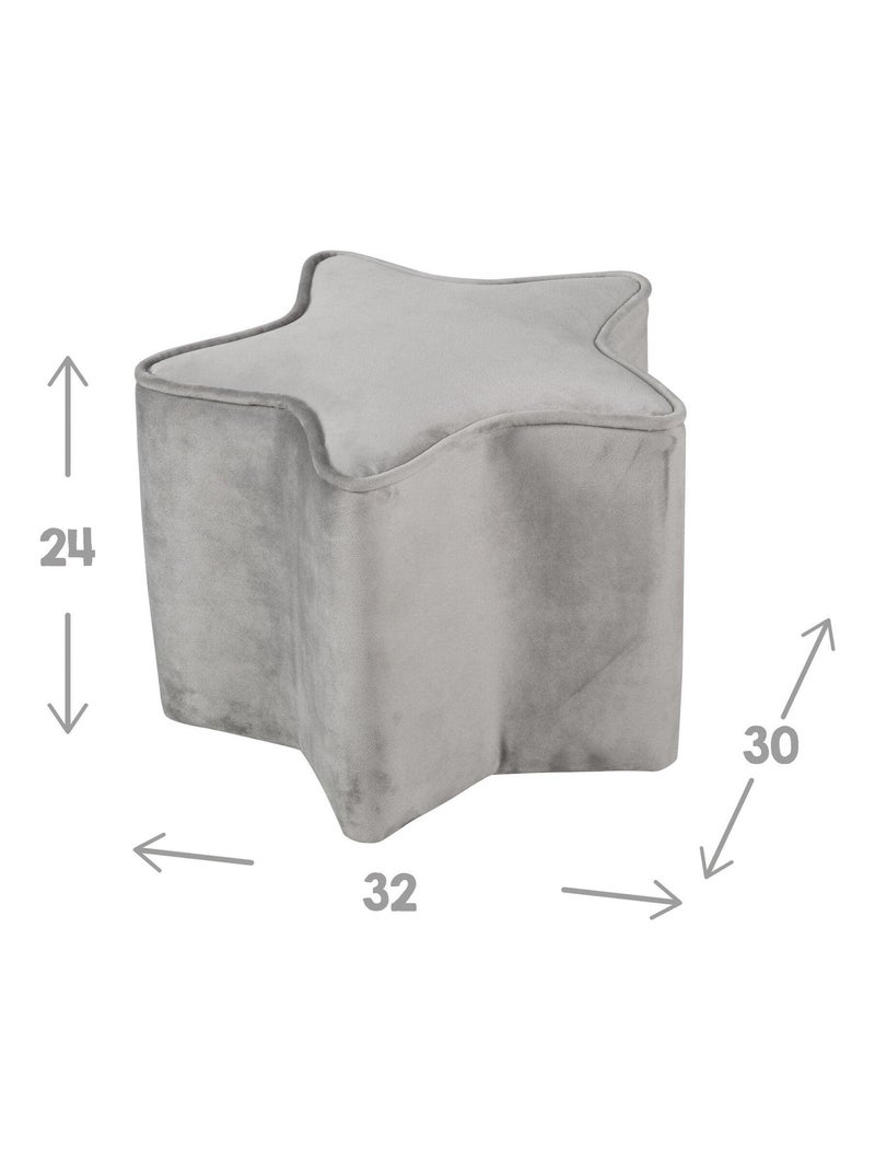 Conjunto sofá infantil + puff + cojín estrella 'Roba lil sofa' Gris - Kiabi