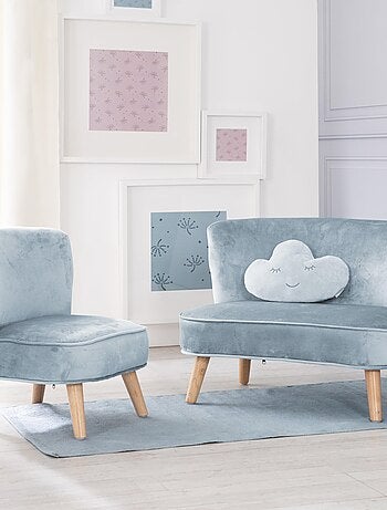 Conjunto sofá + sillón + cojín decorativo forma nube 'Roba lil sofa'