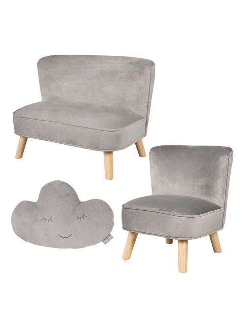 Conjunto sofá + sillón + cojín decorativo forma nube 'Roba lil sofa' - Kiabi
