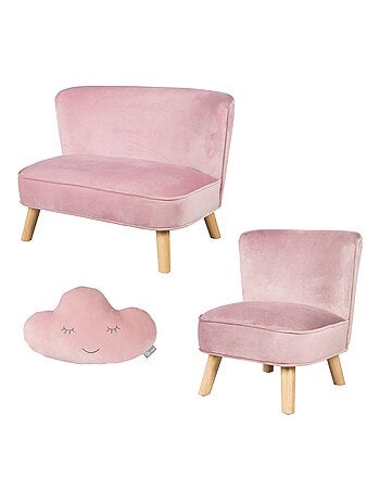 Conjunto sofá + sillón + cojín decorativo forma nube 'Roba lil sofa'