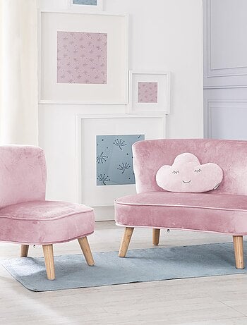 Conjunto sofá + sillón + cojín decorativo forma nube 'Roba lil sofa'
