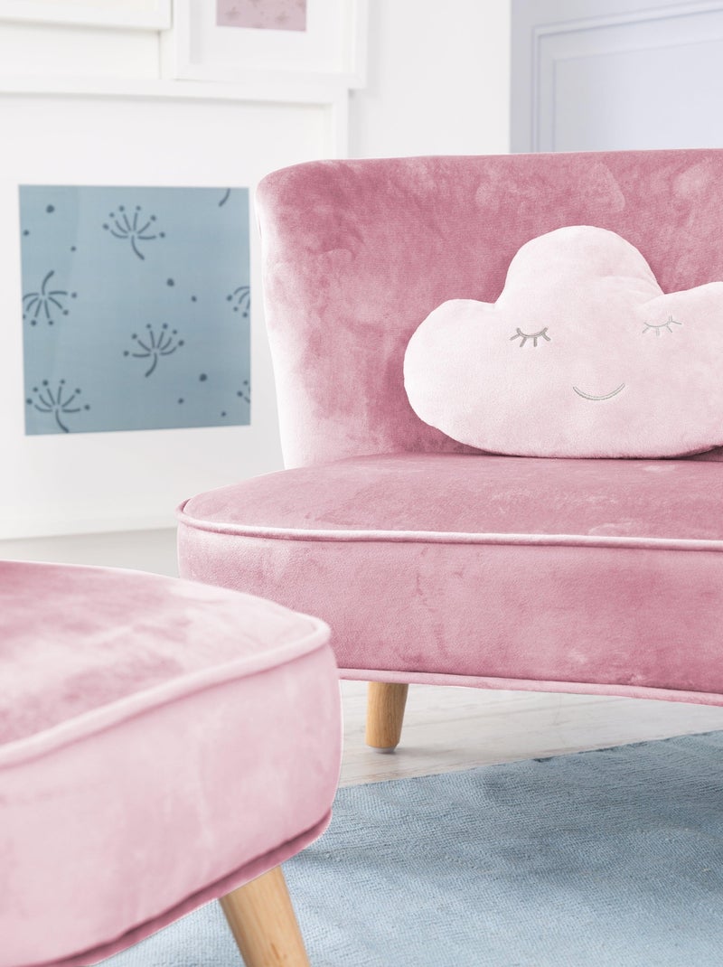Conjunto sofá + sillón + cojín decorativo forma nube 'Roba lil sofa' Rosa claro - Kiabi