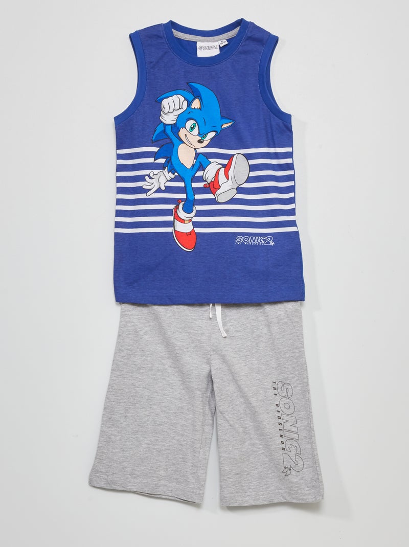 Conjunto 'Sonic' - 2 piezas azul/gris - Kiabi