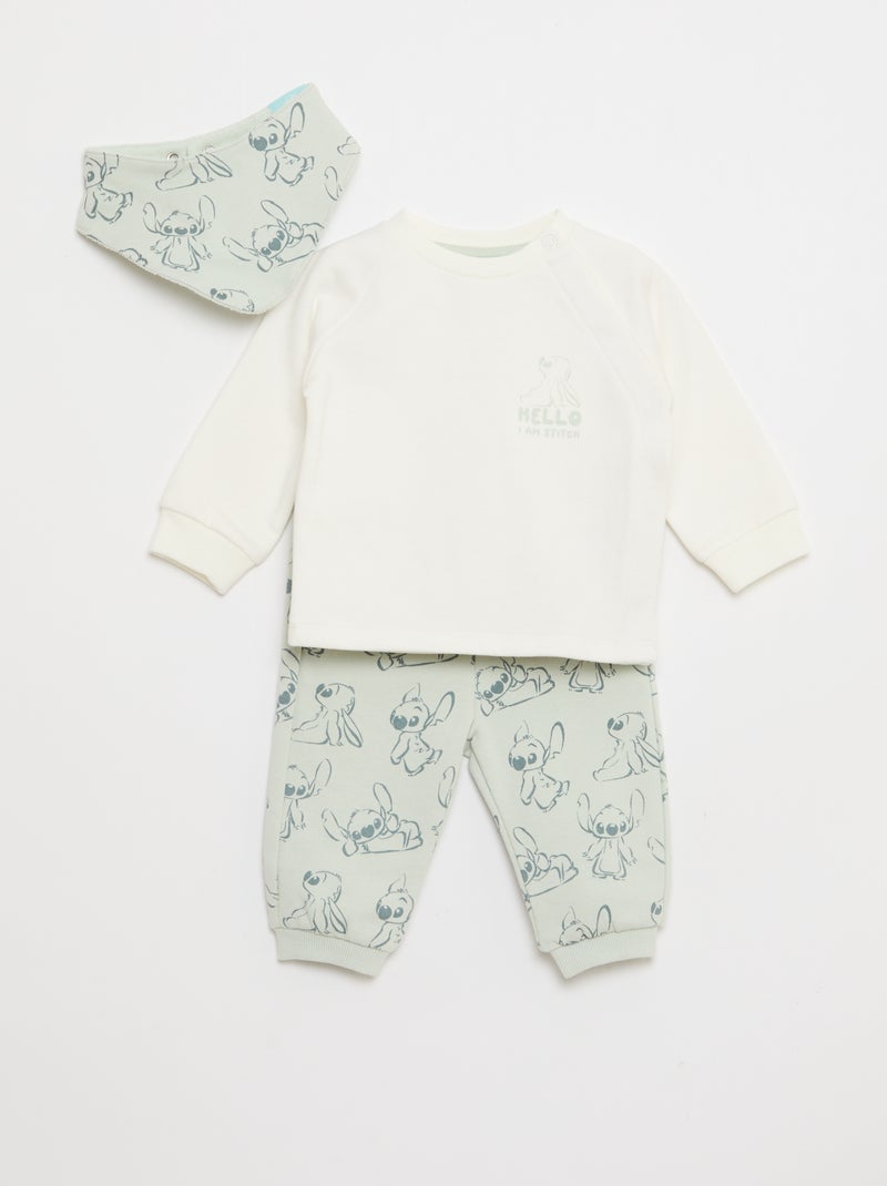 Conjunto sudadera - pantalón + Bandana - 2 piezas Verde - Kiabi