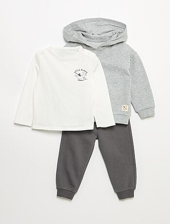 Conjunto sudadera + chándal + camiseta - 3 piezas