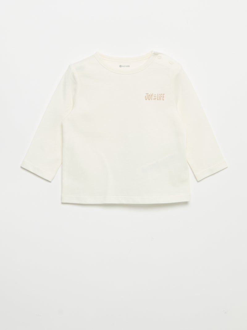Conjunto sudadera + chándal + camiseta - 3 piezas Beige - Kiabi