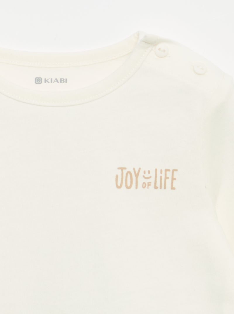 Conjunto sudadera + chándal + camiseta - 3 piezas Beige - Kiabi