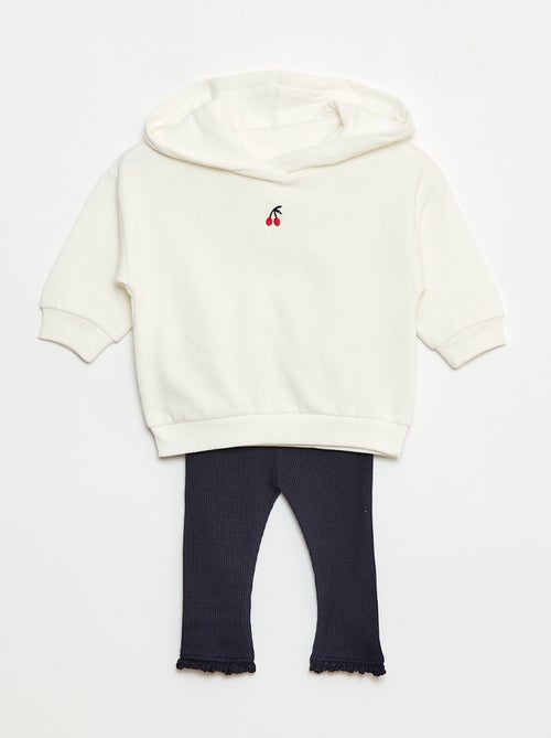 Conjunto sudadera con capucha + leggings de punto - Kiabi