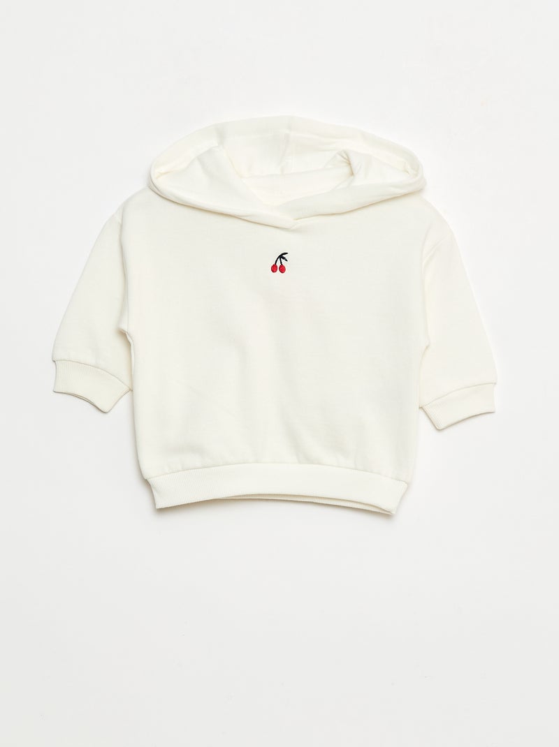 Conjunto sudadera con capucha + leggings de punto Blanco - Kiabi