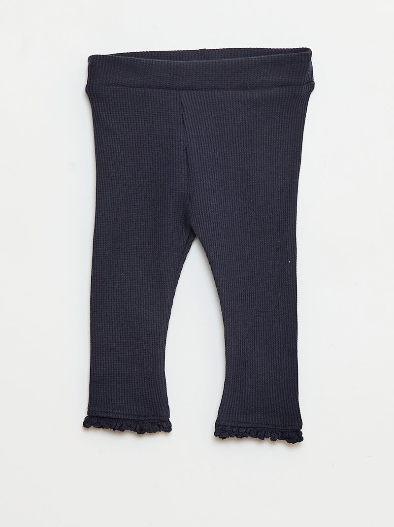 Conjunto sudadera con capucha + leggings de punto Blanco - Kiabi