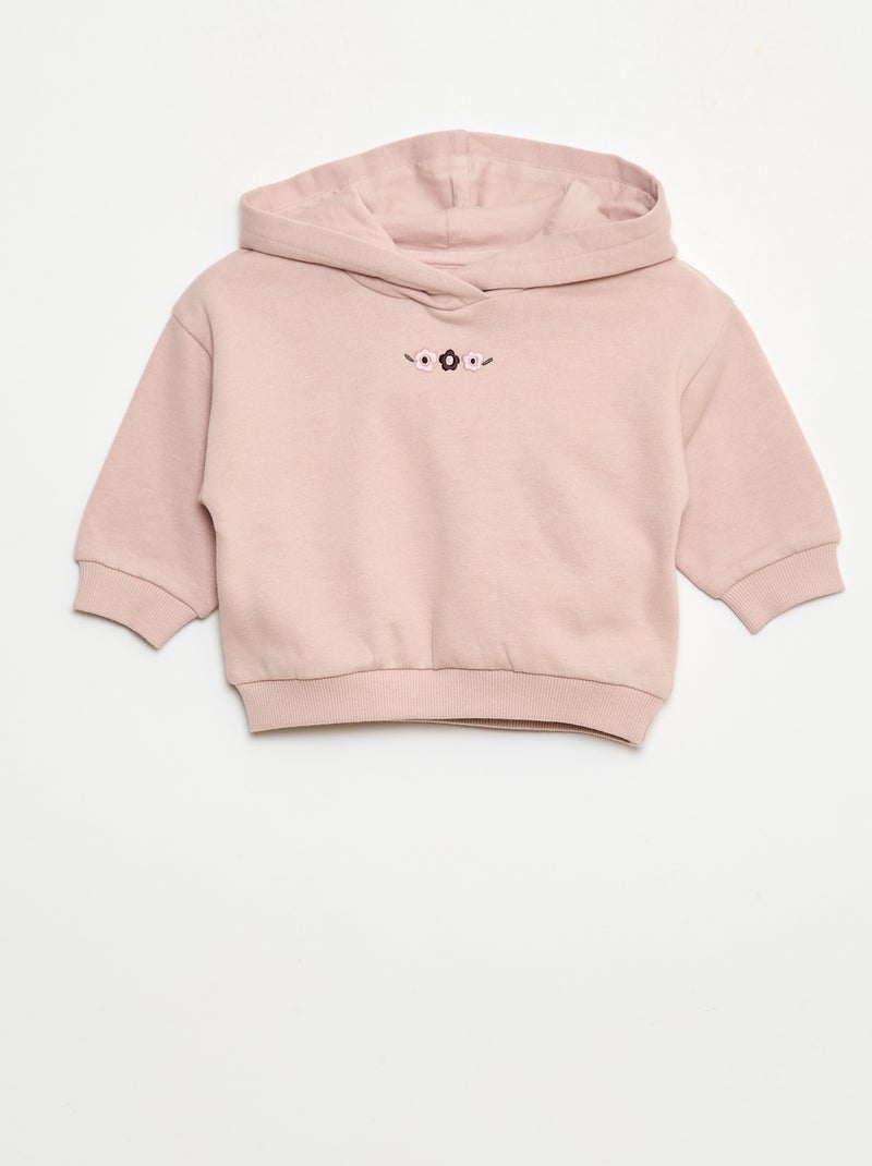 Conjunto sudadera con capucha + leggings de punto Rosa - Kiabi