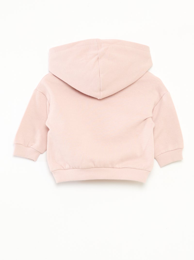 Conjunto sudadera con capucha + leggings de punto Rosa - Kiabi