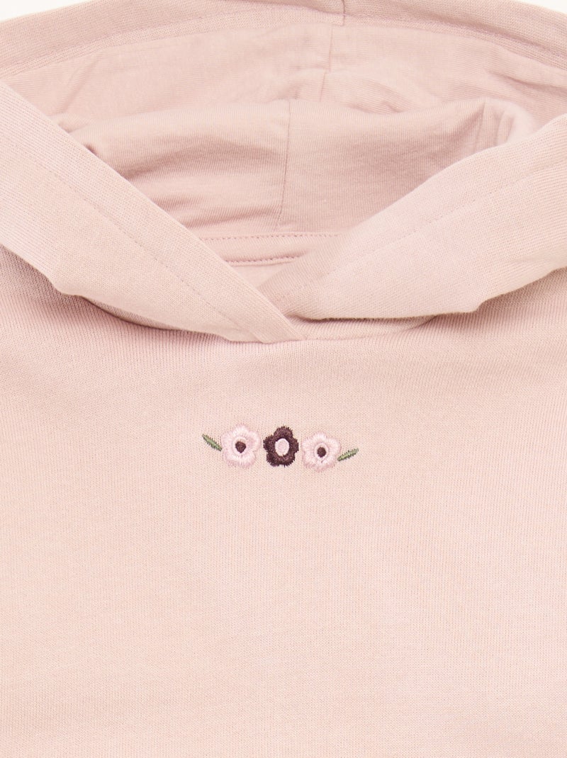 Conjunto sudadera con capucha + leggings de punto Rosa - Kiabi