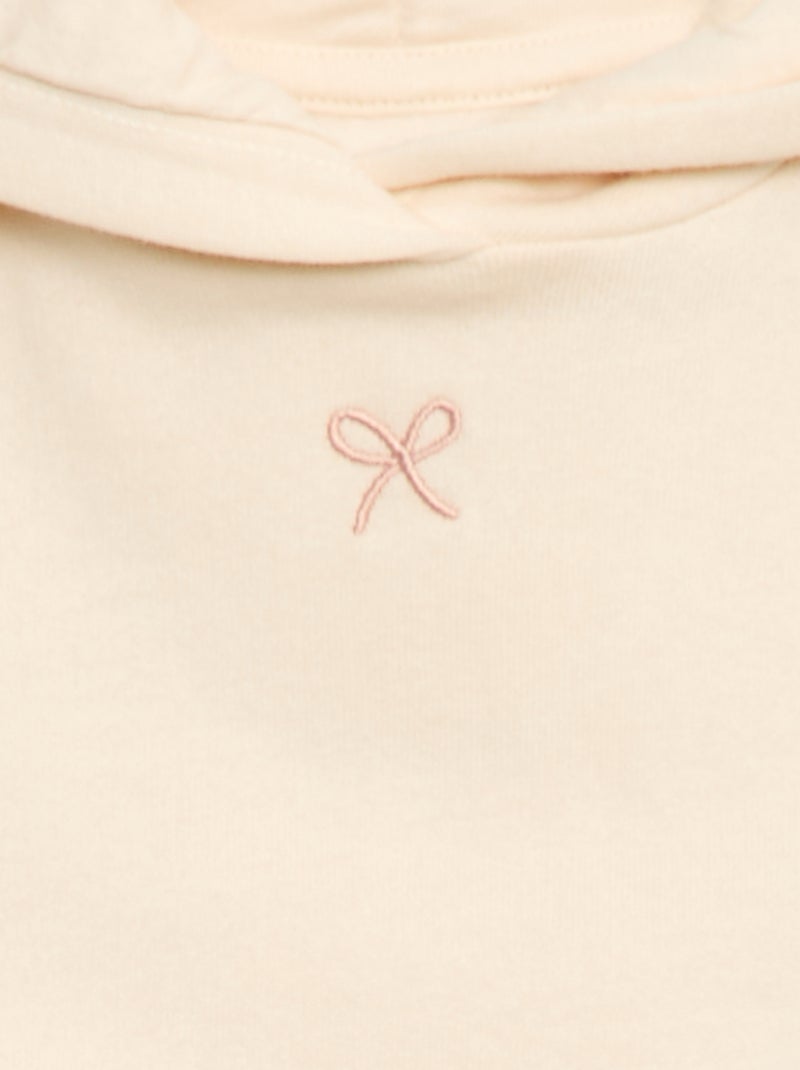 Conjunto sudadera con capucha + leggings de punto Rosa - Kiabi