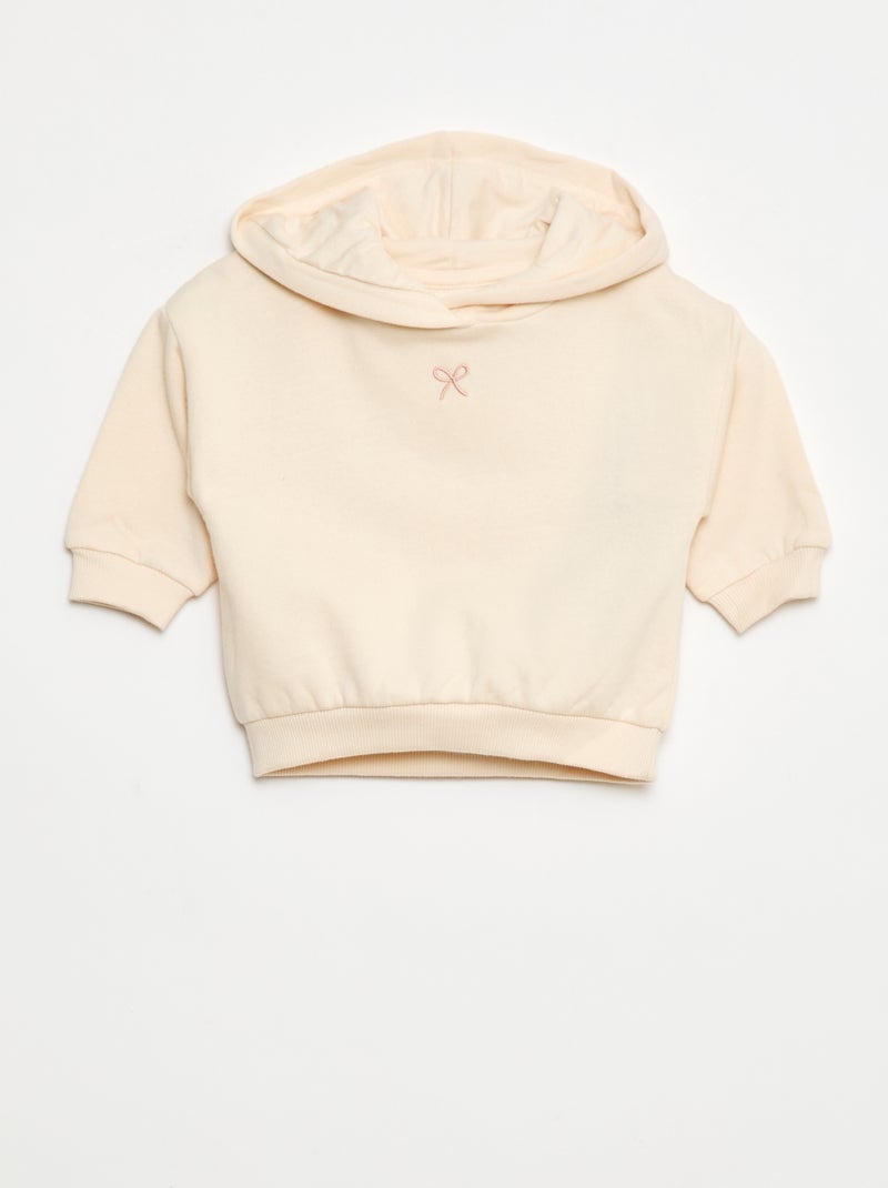 Conjunto sudadera con capucha + leggings de punto Rosa - Kiabi