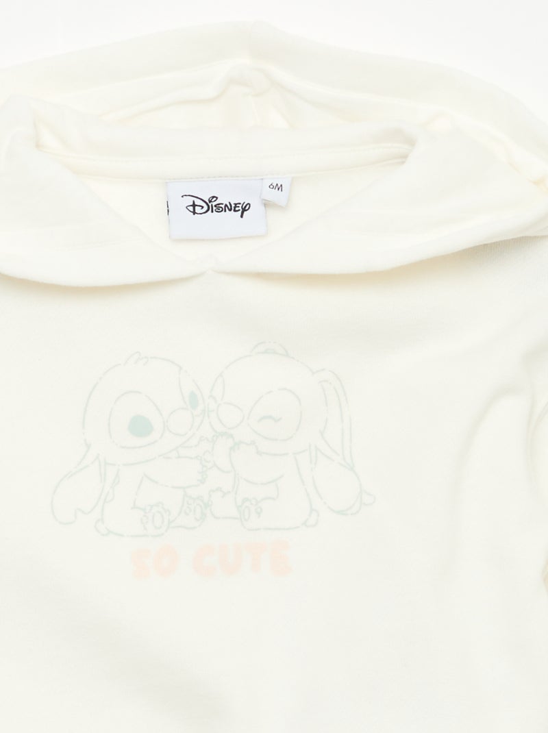 Conjunto sudadera con capucha + leggings 'Disney' Blanco - Kiabi